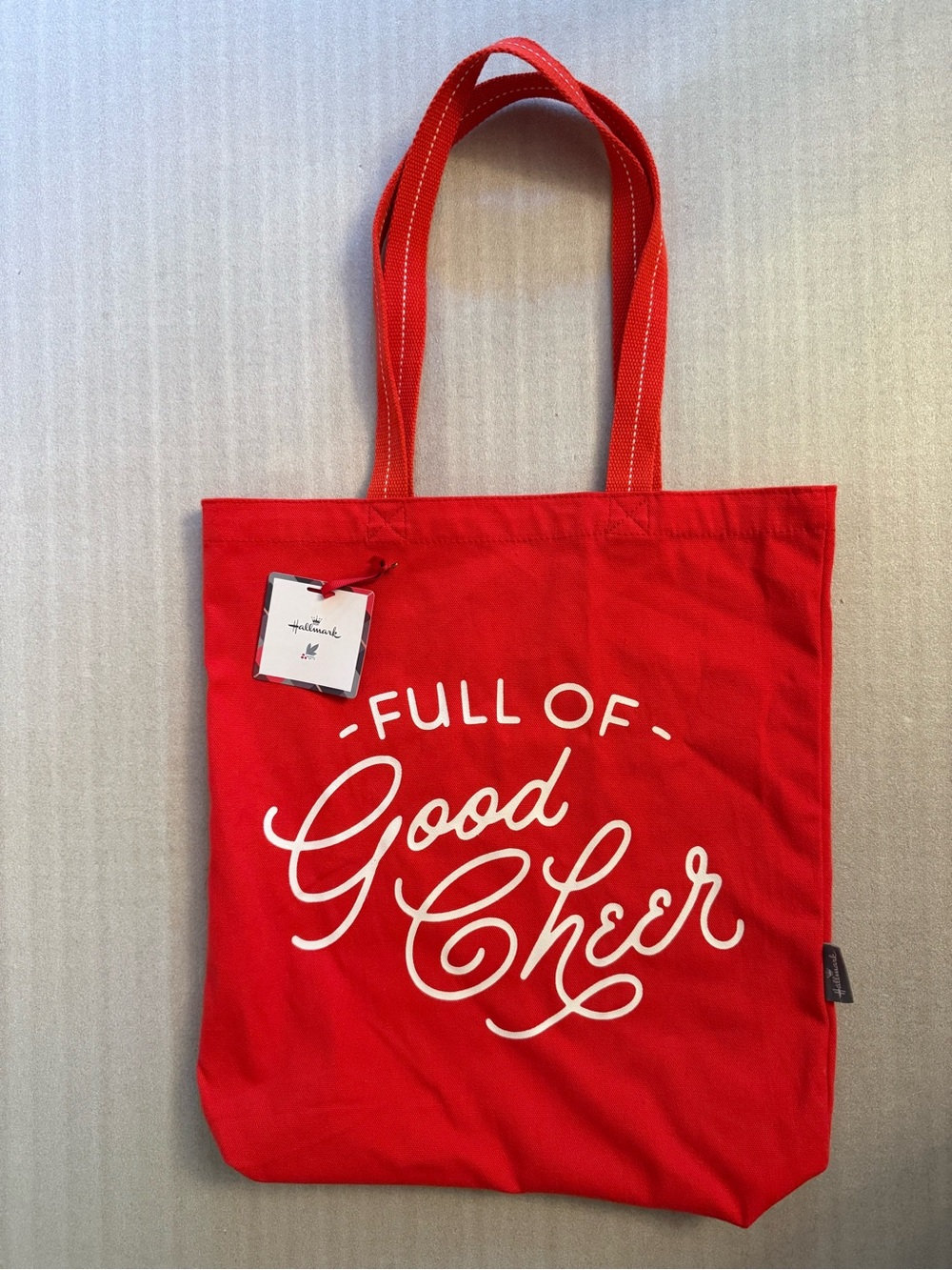Hallmark Promo Christmas Holiday Cloth Tote Bag